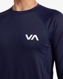 3 RVCA Long Sleeve Rashguard Blue AVYWR00119 RVCA