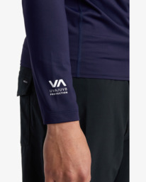 7 RVCA Long Sleeve Rashguard Blue AVYWR00119 RVCA