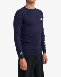 5 RVCA Long Sleeve Rashguard Blue AVYWR00119 RVCA