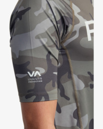 6 RVCA Short Sleeve Rashguard Brown AVYWR00120 RVCA