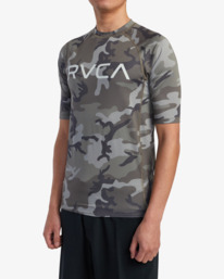 4 RVCA Short Sleeve Rashguard Brown AVYWR00120 RVCA