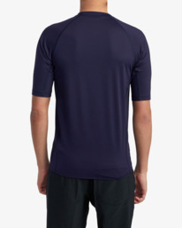 2 RVCA Short Sleeve Rashguard Blue AVYWR00120 RVCA