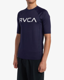 4 RVCA Short Sleeve Rashguard Blue AVYWR00120 RVCA