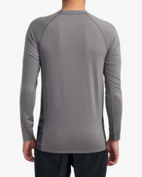 2 Island Hex Long Sleeve Rashguard Grey AVYWR00122 RVCA