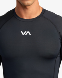 3 VA Sport Long Sleeve Rashguard Black AVYWR00135 RVCA