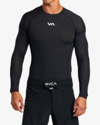 1 VA Sport Long Sleeve Rashguard Black AVYWR00135 RVCA