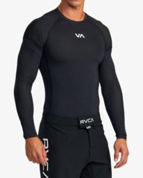 5 VA Sport Long Sleeve Rashguard Black AVYWR00135 RVCA