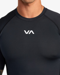 2 VA Sport Short Sleeve Rashguard Black AVYWR00136 RVCA