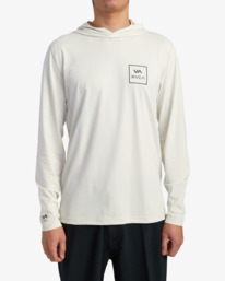 RVCA Surf - Long Sleeve Hooded Surf T-Shirt for Men  AVYWR03003