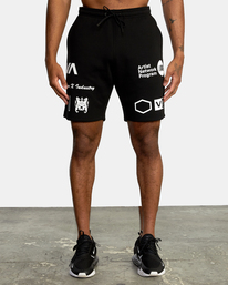 1 Sport Elastic Waist Walkshorts IV 19" Black AVYWS00135 RVCA