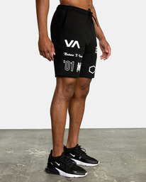 5 Sport Elastic Waist Walkshorts IV 19" Black AVYWS00135 RVCA