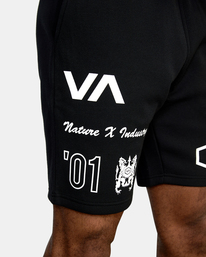 8 Sport Elastic Waist Walkshorts IV 19" Black AVYWS00135 RVCA
