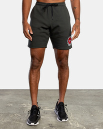 2 Sport Elastic Waist Walkshorts IV 19" Black AVYWS00135 RVCA