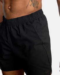 4 Yogger Jogger Lined Shorts 15" Black AVYWS00139 RVCA