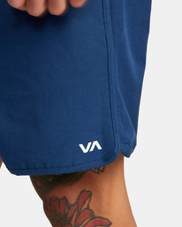 7 Yogger Hybrid Elastic Athletic Shorts 17" Blue AVYWS00144 RVCA