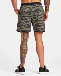 1 Yogger Hybrid Elastic Athletic Shorts 17" Beige AVYWS00144 RVCA
