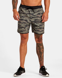 0 Yogger Hybrid Elastic Athletic Shorts 17" Beige AVYWS00144 RVCA