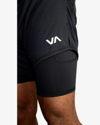 7 VA Sport Vent 16" - Performance Shorts for Men Black AVYWS00148 RVCA