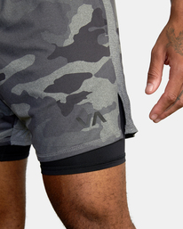 4 Sport Vent Elastic Running Shorts 16" Brown AVYWS00148 RVCA