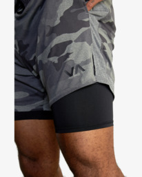 8 Sport Vent Elastic Running Shorts 16" Brown AVYWS00148 RVCA