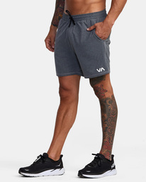 3 Sport Vent Elastic Running Shorts 16" Brown AVYWS00148 RVCA