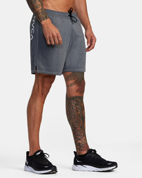5 Sport Vent Elastic Running Shorts 16" Brown AVYWS00148 RVCA