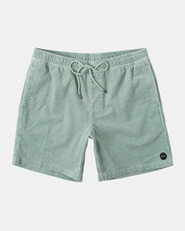 rvca, Escape Elastic - Short de Pana para Hombre, GREEN HAZE (ghz) Escape Elastic - Corduroy Shorts for Men AVYWS00160