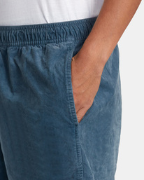 3 Escape Elastic Waist Corduroy Shorts 17” Blue AVYWS00160 RVCA