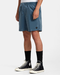 4 Escape Elastic Waist Corduroy Shorts 17” Blue AVYWS00160 RVCA