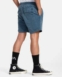 5 Escape Elastic Waist Corduroy Shorts 17” Blue AVYWS00160 RVCA