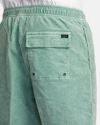 8 Escape Elastic Waist Corduroy Shorts 17” Green AVYWS00160 RVCA