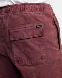 7 Escape Elastic Waist Corduroy Shorts 17” Purple AVYWS00160 RVCA
