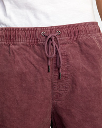 8 Escape Elastic Waist Corduroy Shorts 17” Purple AVYWS00160 RVCA