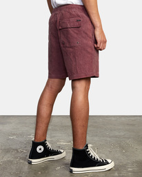 5 Escape Elastic Waist Corduroy Shorts 17” Purple AVYWS00160 RVCA