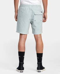 2 Escape Elastic Waist Corduroy Shorts 17” Blue AVYWS00160 RVCA