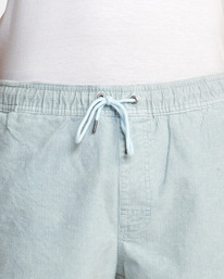 3 Escape Elastic Waist Corduroy Shorts 17” Blue AVYWS00160 RVCA