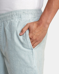 7 Escape Elastic Waist Corduroy Shorts 17” Blue AVYWS00160 RVCA