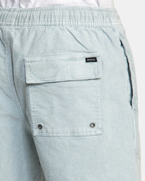 9 Escape Elastic Waist Corduroy Shorts 17” Blue AVYWS00160 RVCA