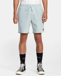 1 Escape Elastic Waist Corduroy Shorts 17” Blue AVYWS00160 RVCA