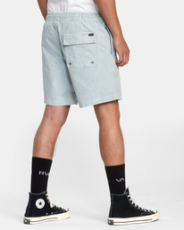 5 Escape Elastic Waist Corduroy Shorts 17” Blue AVYWS00160 RVCA