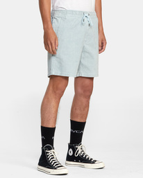 6 Escape Elastic Waist Corduroy Shorts 17” Blue AVYWS00160 RVCA
