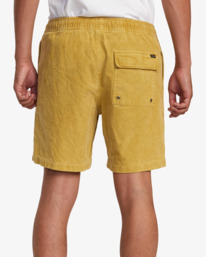 2 Escape Elastic Waist Corduroy Shorts 17” Beige AVYWS00160 RVCA