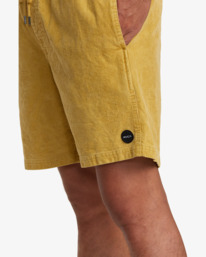 3 Escape Elastic Waist Corduroy Shorts 17” Beige AVYWS00160 RVCA