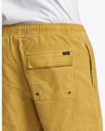 8 Escape Elastic Waist Corduroy Shorts 17” Beige AVYWS00160 RVCA