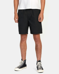 1 Brodie 2 Hybrid Elastic Shorts 17” Black AVYWS00166 RVCA