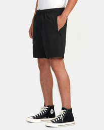 4 Brodie 2 Hybrid Elastic Shorts 17” Black AVYWS00166 RVCA