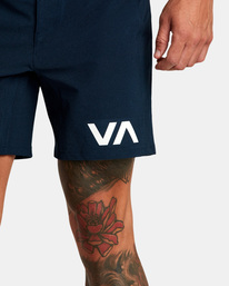 2 Grappler Elastic Walkshorts 17" Blue AVYWS00173 RVCA