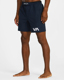 3 Grappler Elastic Walkshorts 17" Blue AVYWS00173 RVCA
