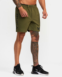 6 Grappler Elastic Walkshorts 17" Green AVYWS00173 RVCA