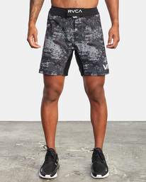 1 Fight Scrapper Elastic Waist Walkshorts 15" Blue AVYWS00174 RVCA